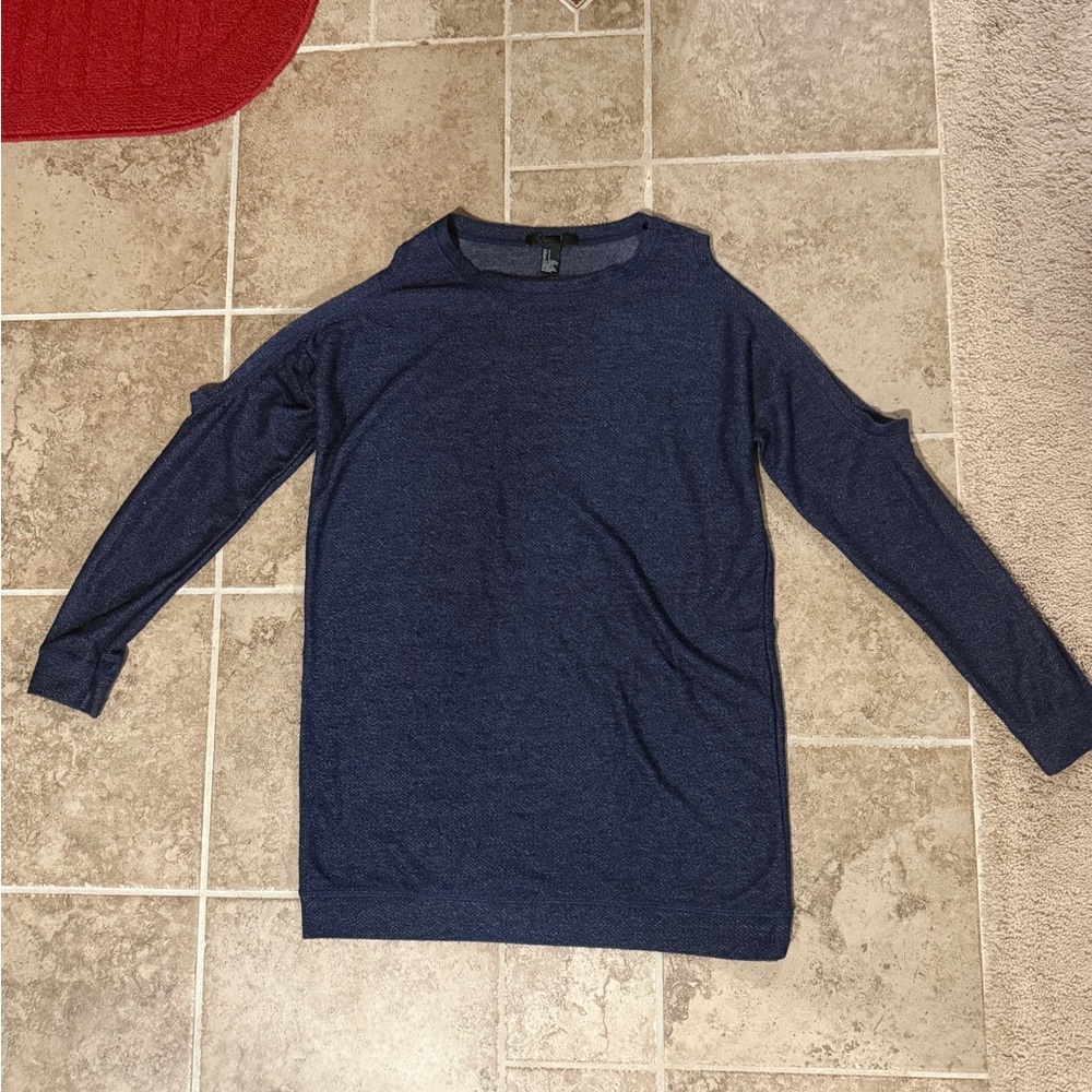 Navy Cold-Shoulder top/dress